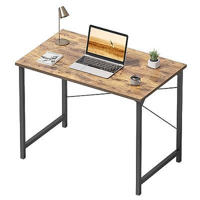 Charcoal Black Small Computer Desk for Bedroom, Office & Small Spaces - Narrow Writing Desk Ideal for Students, Kids, Adults - Modern Design Compact M