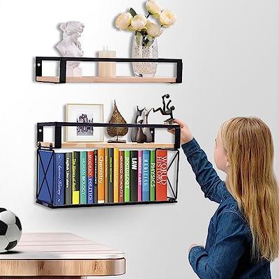 Black Floating Shelves for Wall, Bathrom Shelves Over Toilet Wall