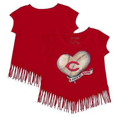 Infant Tiny Turnip White Atlanta Braves Heart Banner T-Shirt