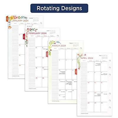  2024 Weekly & Monthly Planner Refill, 3-3/4 x 6-3/4