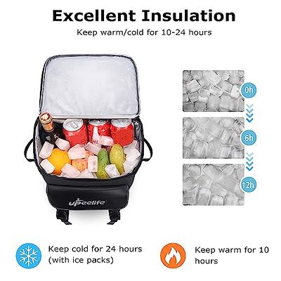 Cooler Backpack, 42 Cans Leakproof Backpack Cooler, Insulated Cooler Bag  Picnic Backpack Soft Lightweight Ice Chest Backpack Lunch Backpack for  Camping, Hiking, Beach (Black) - Yahoo Shopping