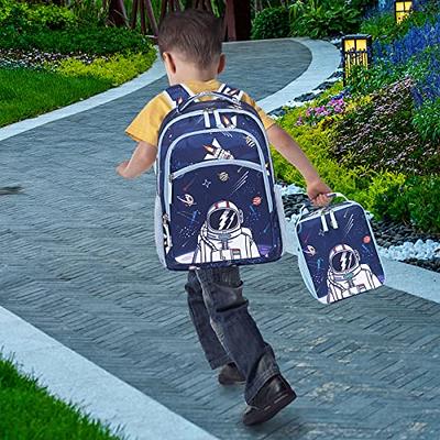 Kids Backpack for Boys Girls Space Preschool Bookbag with Lunch Box Pencil  Case Set Toddler Backpacks Kindergarten School Bags (Astronaut-Navy Blue) -  Yahoo Shopping