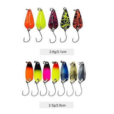 35pcs Fishing Lure Spinnerbait Kit for Bass, Trout, Salmon, Crappie -  Freshwater and Saltwater Hard Metal Baits with Tackle Box
