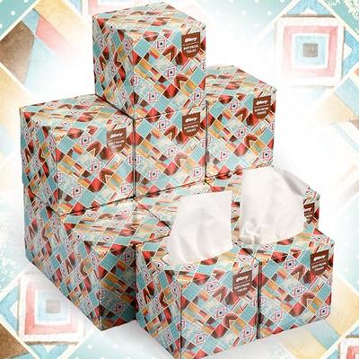 Qilery 12 Pcs Tissues Cube Boxes with 80 Sheets Each 2 Ply Soft