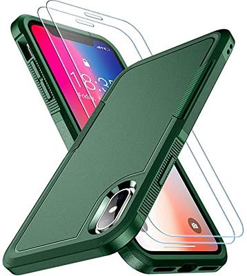 iPhone XR Case, [ Military Grade ] with [ Glass Screen Protector] 15ft.  Drop Tested Protective Case, Kickstand