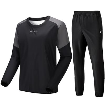 HOTSUIT Sauna Suit Men Sweat Suits Anti Rip Gym Exercise Workout Sauna  Jackets Pants, Black, 2XL - Yahoo Shopping