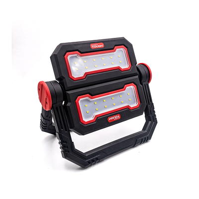 Hyper Tough 1200 Lumen LED Rechargeable Portable Work Light, Red, Black 