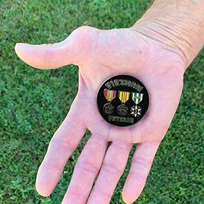 Vietnam Veteran Challenge Coin with Military Service, National Defense and  Campaign Medals VetFriends.com - Yahoo Shopping