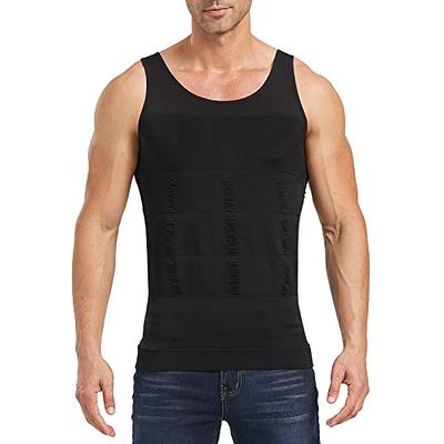 Men's Body Shaper Elastic Sculpting Shirt Compression Muscle Tank Tops  Shapewear