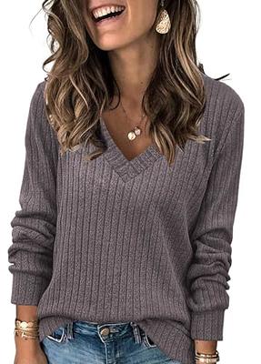 MixShe Womens Tops Long Sleeve Shirts Fall Sweatshirt Lightweight