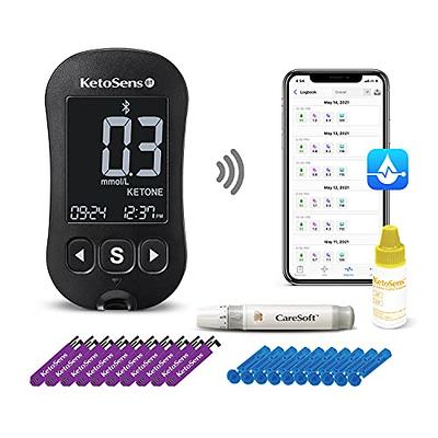 Complete Blood Sugar Testing Kit | Diabetes Testing Bundle Pack with  Bluetooth Glucose Meter, Test Strips, Control Solution, Lancets, Lancing  Device 