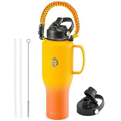 RAYMYLO Water Bottle 32oz, Insulated Tumblers with Handle & Straw Lid &  Paracord Handle, Triple Wall Vacuum Food-grade Stainless Steel Leakproof  Hydro Travel Flask, Fit in Any Car Cup Holder - Yahoo