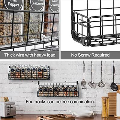 X cosrack Spice Rack Organizer Wall Mounted 4 Tier Stackable