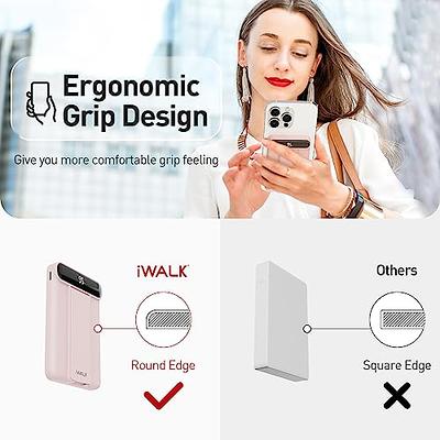  iWALK Magnetic Slim Portable Charger,5000mAh 18W Wireless Power  Bank Battery Pack with LED Display and Comfortable Grip Only Compatible  with iPhone 15/15 Pro/15 Pro Max/14/13/12 Series,Black : Cell Phones &  Accessories