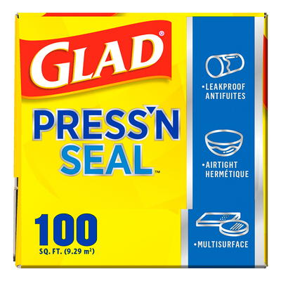 Glad Press'N Seal Plastic Food Wrap Roll + Designer Series Plastic