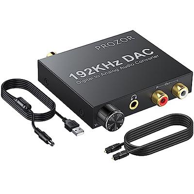 Portable 3.5mm Coaxial Optical Fiber Digital To Analog Audio Aux Rca L/r  Converter Digital Audio De