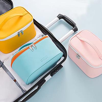 Meiyuuo Makeup Bag Travel Cosmetic Bags for Women Girls 2-in-1 Zipper Pouch Toiletry Bag Organizer Waterproof Cute (Pink), Size: Travel Size