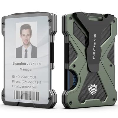 Tactical Minimalist Wallet, Carbon Fiber Wallet With Rfid Blocking