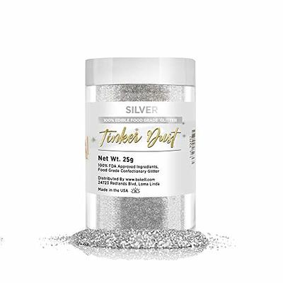 BAKELL Silver Edible Glitter, 25 Grams