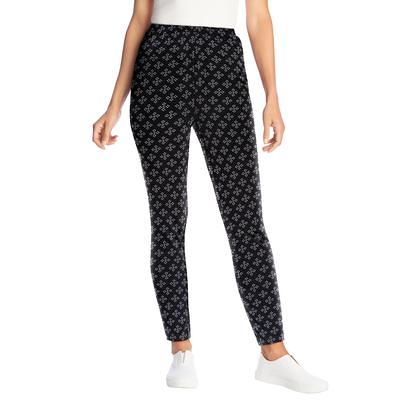 Plus Size Women's Stretch Cotton Printed Legging by Woman Within in Black  Geo (Size S) - Yahoo Shopping