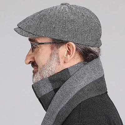 IZUS 20's Themed Party Newsboy-Caps for Men - Herringbone Newsboy