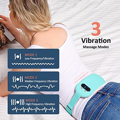 Period Heating Pad for Cramps-Portable Cordless Vibrating