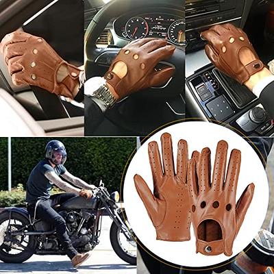 MGGM Collection Mens Touchscreen Unlined Leather Driving Gloves