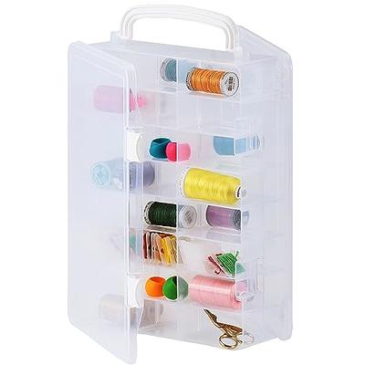 New brothread Double-Sided Storage Organizer/Box with Total 48 Adjustable  Compartments, Removable Dividers for Embroidery and Sewing Threads,  Embroidery Floss, Needles, Beads, Small Crafts & Toys - Yahoo Shopping