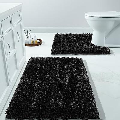 Yimobra Original Luxury Chenille Bath Mat 32 x 20 Inches Soft Shaggy and Comfortable Large Size Super Absorbent and Thick Non-Slip Machine Washable PE