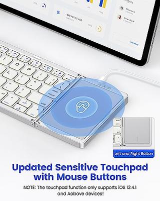 OMOTON Foldable Bluetooth Keyboard with Touchpad, Wireless Folding
