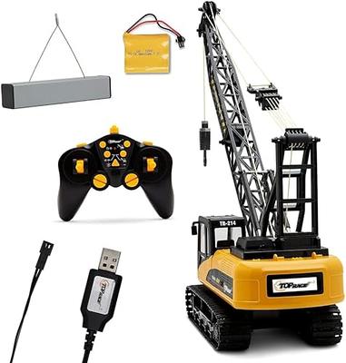 Top Race 15 Channel Remote Control Crane Toy - Battery Powered RC