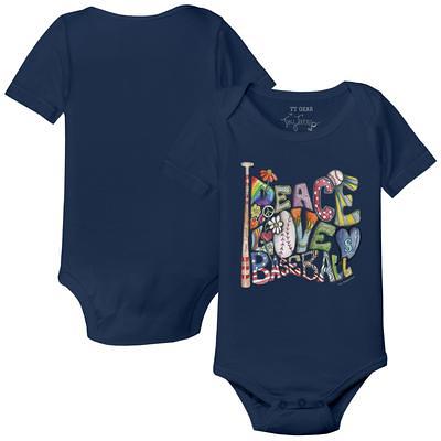 Infant Tiny Turnip Royal Toronto Blue Jays Peace Love Baseball Bodysuit