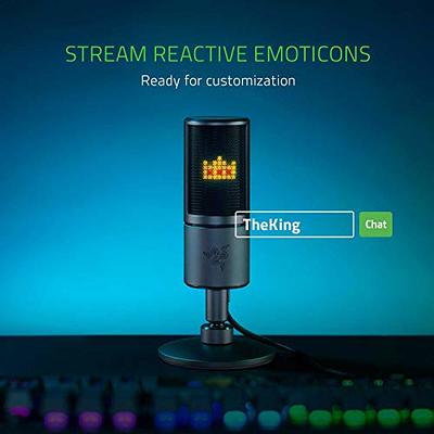 Razer Seiren V2 X USB Condenser Microphone for Streaming and Gaming on PC:  Supercardioid Pickup Pattern - Integrated Digital Limiter - Mic Monitoring  and Gain Control - Built-in Shock Absorber 