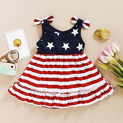 Toddler Baby Girls 4th of July Dress Independence Day Outfit Kids