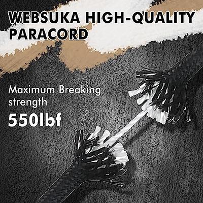 Paracord 550 Lb – Ideal for Crafting, DIY Projects, Camping, Black Size:100  ft