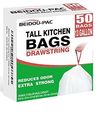 teivio 3BC9BYM 2.6 Gallon 220 Counts Strong Drawstring Trash Bags Garbage  Bags by Teivio, Bathroom Trash Can Bin Liners, Small Plastic Bags