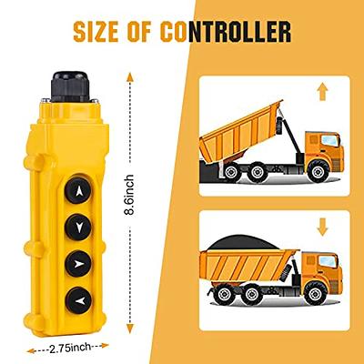 4 Wire Dump Trailer Remote Control Switch for Hydraulic Pump 12V DC fo