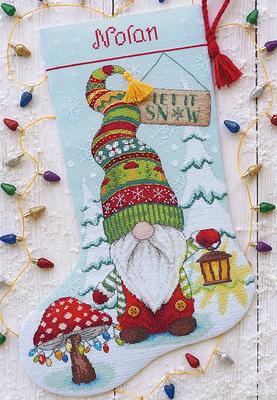 Diy Dimensions Gnome Winter Christmas Counted Cross Stitch Stocking Kit  09000 - Yahoo Shopping