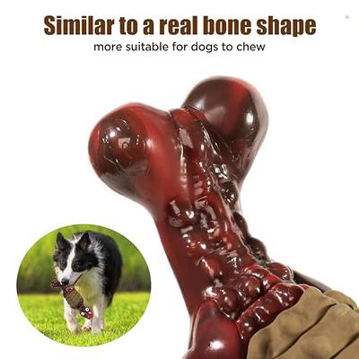 1pc Gray Bone Shape Dog Toy For Medium And Large Dogs, Durable Chew Toy And Boredom  Buster With Sound, Suitable For Golden Retriever And Other Large Breeds