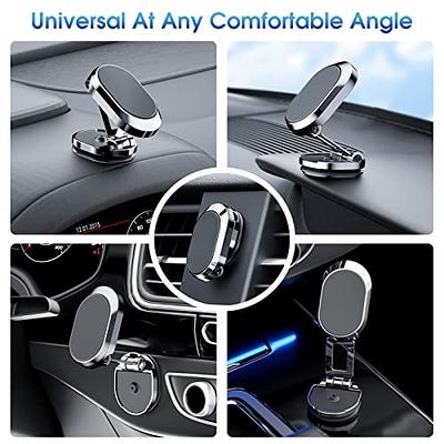 Magnetic Phone Holder for Car, New Alloy Folding Magnetic Car Phone Holder  [8 Strong Magnets] Phone Mount 720° Rotation Metal Dashboard Car Magnetic