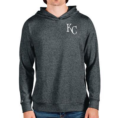 Women's Fanatics Branded Heathered Gray Kansas City Royals Crew Pullover Sweater