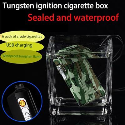 Waterproof Cigarette Case with Lighter ，16pcs Regular Cigarettes Container  Box, Airtight Holder Cases Smell Proof (Color : Black) - Yahoo Shopping