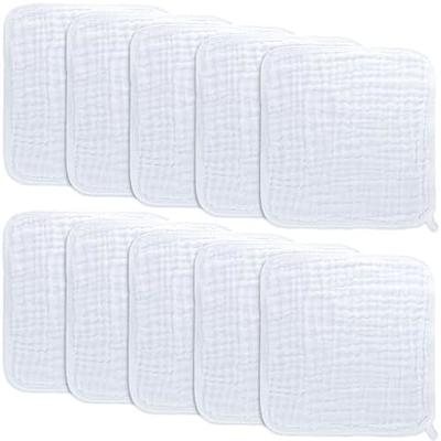 ARSAHA Pack of 10 Baby Muslin Washcloths Set (12”x12”), 6 Layers