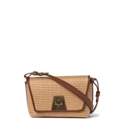Raffia Pouch Bag, Crochet Raffia Handbag, Short Strap Crossbody, Summer Wrist Bag, Minimal Straw Bag, Mini Bag -- The Aster Raffia Pouch