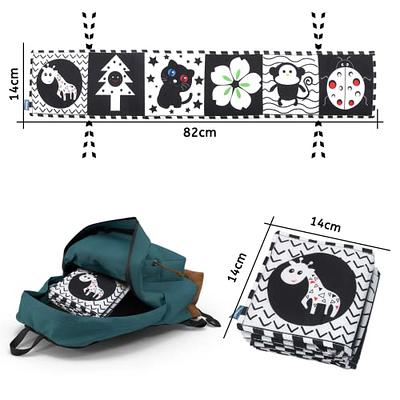 Duewry KaPing Black and White Baby Toys 0-3 Months, Baby Sensory Toys, High  Contrast Baby Cards, Soft Book for Infant Toddler Newborn, Tummy Time Toys