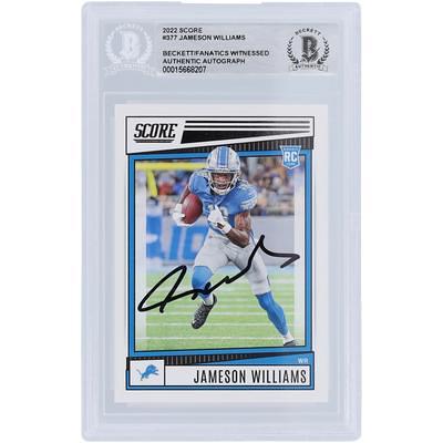 Jameson Williams Detroit Lions Autographed 2022 Panini Score #377