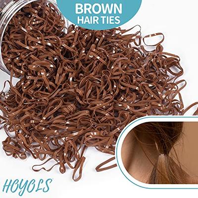 Hoyols 2000 Small Rubber Bands Hair Ties Ponytail Elastic Multi Color for  Kids Girls Hair Value Pack