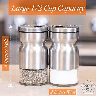  Gorgeous Salt and Pepper Shakers Set With Adjustable Pour Holes  - The Perfect Dispensers for your Salts: Home & Kitchen