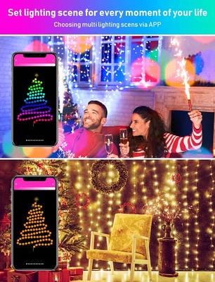 Aoycocr Smart WiFi Fairy Lights, 66Ft Christmas Lights Work with