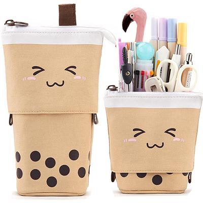 Sooez Pop Up Pencil Case, Cute Stand Up Pencil Case, Durable Pen Pouch,  Telescopic Pencil Holder Case, Kawaii Standing Pencil Case, Spacious Pencil